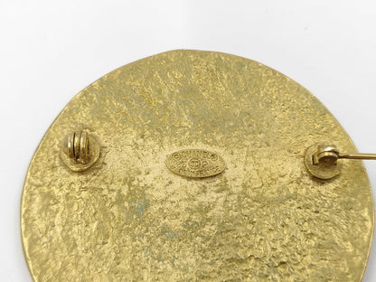 CHANEL Round Coco Mark Gold BR Brooch