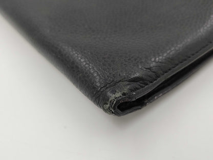 CHANEL Coco Mark Bi-fold Wallet, Caviar, G Hardware, Black, 3651041