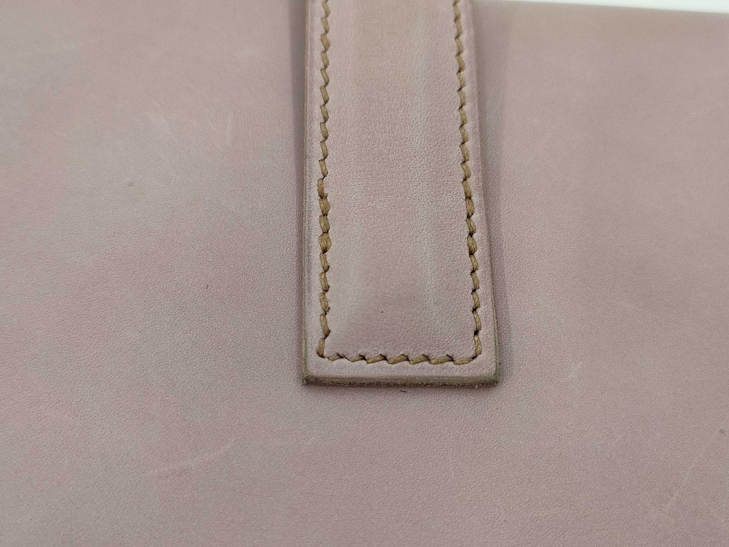 HERMES Jige PM Swift Rose Sakura Second Bag with unclear engraving