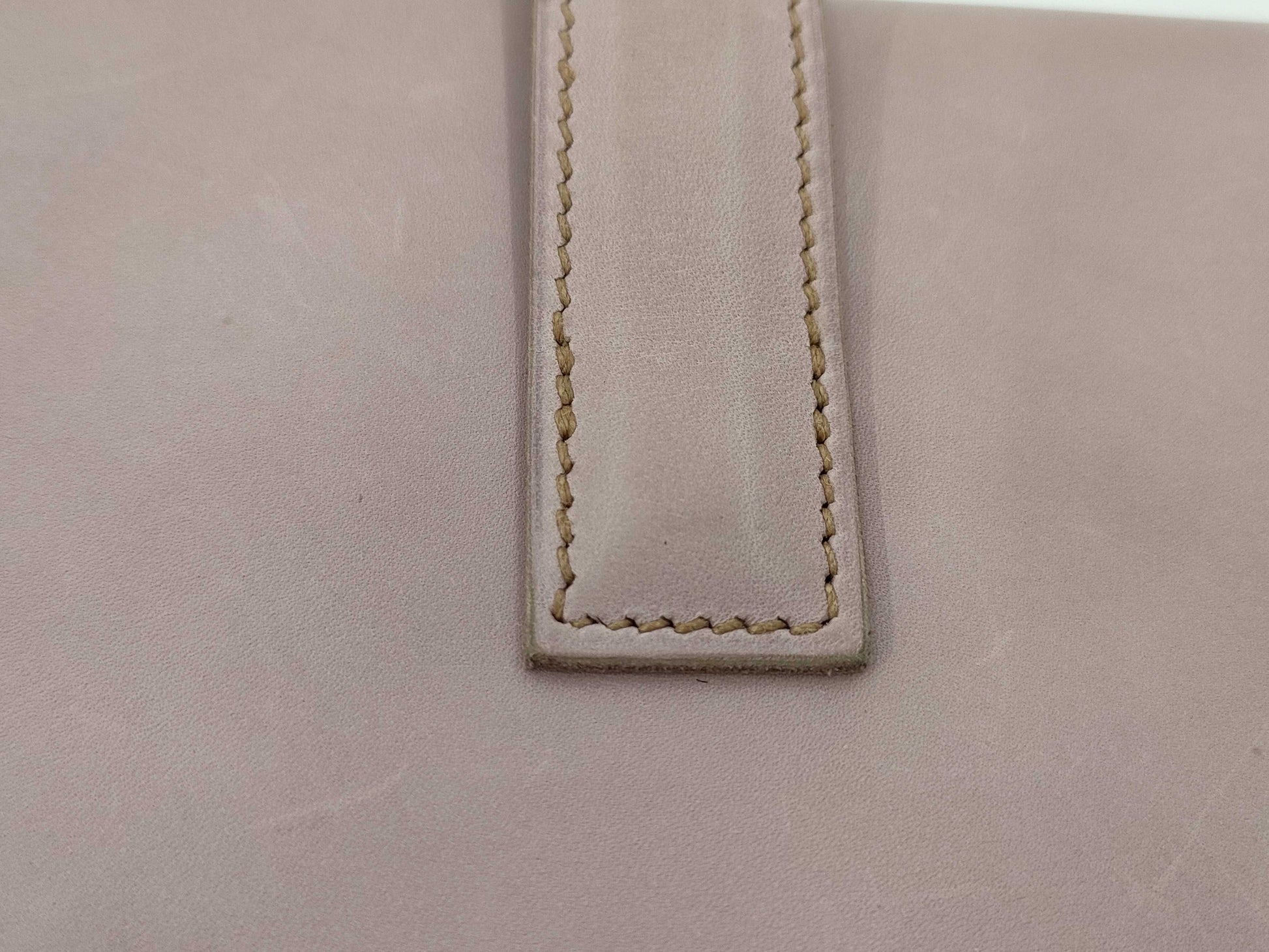 HERMES Jige PM Swift Rose Sakura Second Bag with unclear engraving