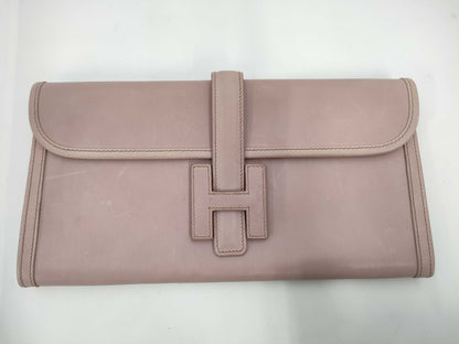 HERMES Jige PM Swift Rose Sakura Second Bag with unclear engraving