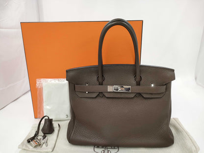 HERMES Birkin 30 Taurillon Chocolate Handbag with L Stamp