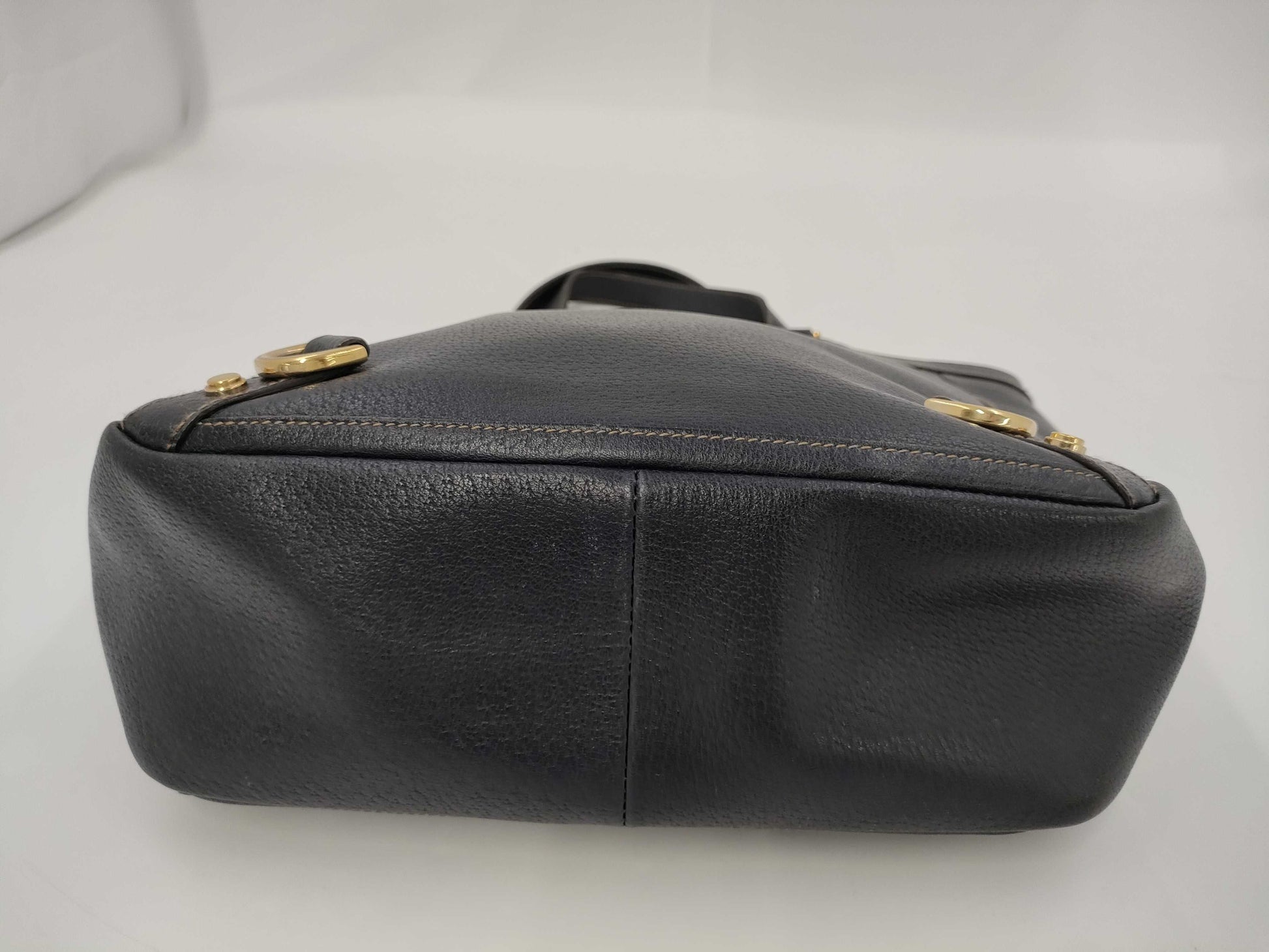 GUCCI Abbey Leather Handbag Black Tote Bag