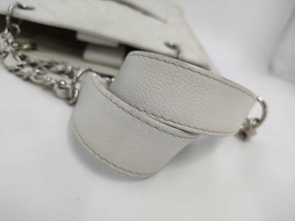 CHANEL Matelasse Caviar Chain Tote Bag White Tote Bag