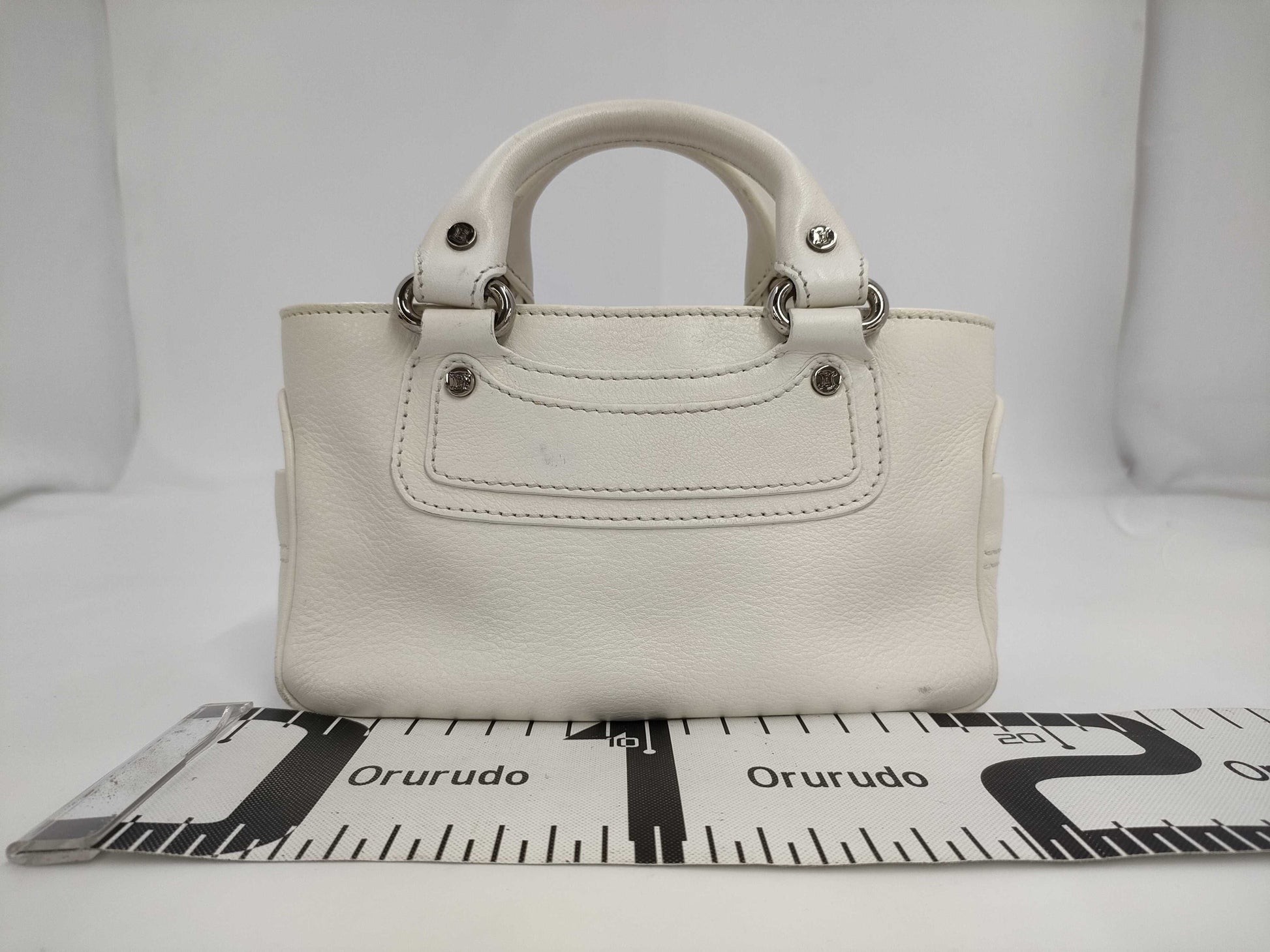 CELINE Mini Boogie Hand Bag White Handbag