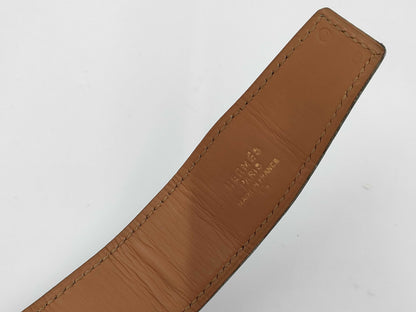 HERMES Constance H Belt, Black Crocodile, 〇L Stamped