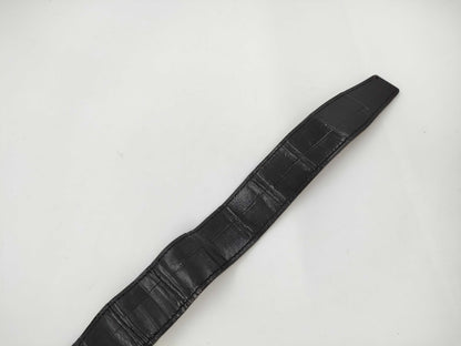 HERMES Constance H Belt, Black Crocodile, 〇L Stamped