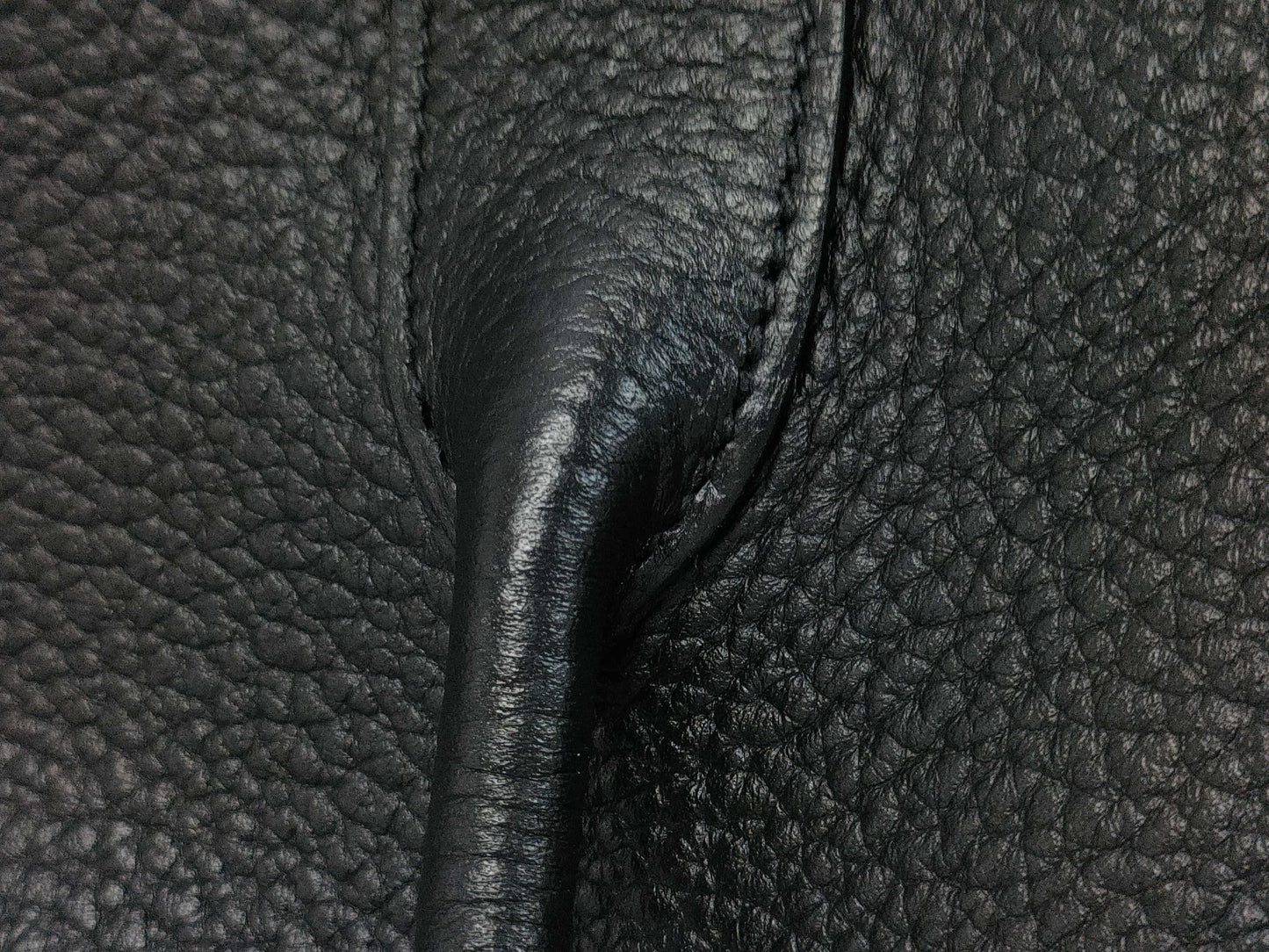 HERMES Garden Party 36 Black T Stamp Tote Bag