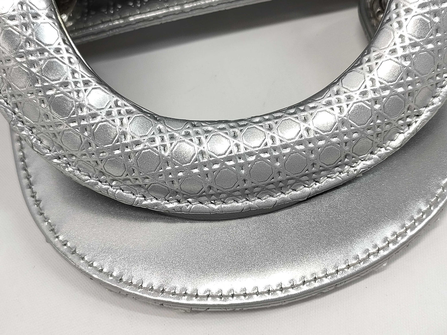 Dior Lady Dior Silver Handbag