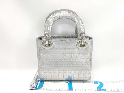 Dior Lady Dior Silver Handbag