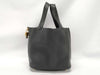 HERMES Picotin Lock 22 Black Y Stamp Handbag