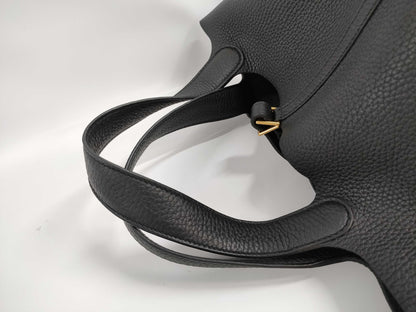 HERMES Picotin Lock 22 Black Handbag with Y Stamp
