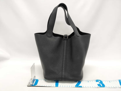 HERMES Picotin Lock 22 Black A-stamped Handbag