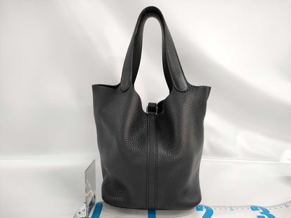 HERMES Picotin Lock 22 Black Handbag with Y Stamp