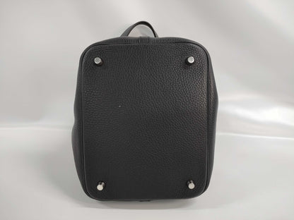 HERMES Picotin Lock 22 Black Handbag with Y Stamp