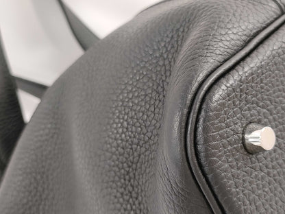 HERMES Picotin Lock 22 Black Handbag with Y Stamp
