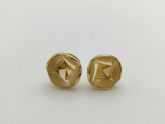 Tom Munsteiner 10.52ct 18K Gold 5.5g Earrings 