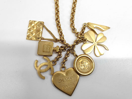 CHANEL Vintage Coco Mark Multi Necklace