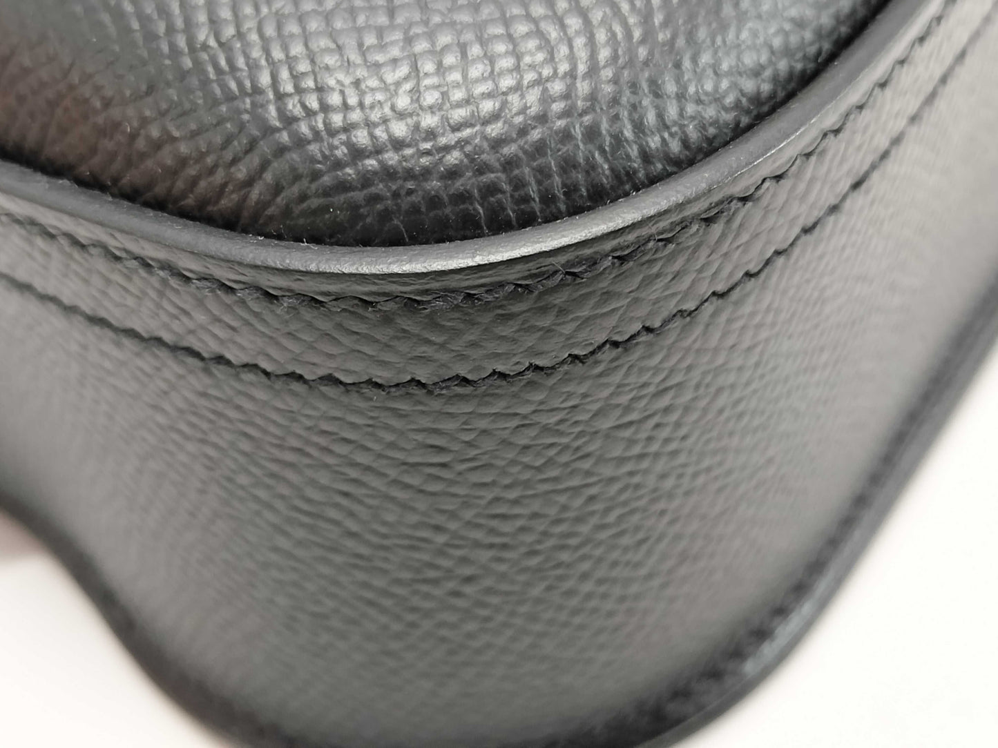 HERMES Della Cavallé Black Silver Hardware Shoulder Bag