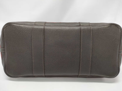 HERMES Garden Party PM 36 Toile Seau H Bordeaux Brown with Silver Hardware and K Stamp