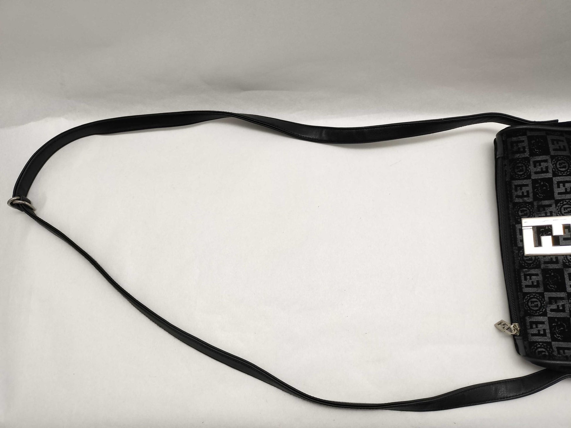 FENDI Shoulder Bag, Black with Silver Hardware