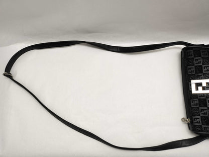FENDI Shoulder Bag, Black with Silver Hardware