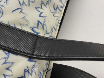 PRADA PRADA 2240003405695 2-way Floral Print Tote Bag, White