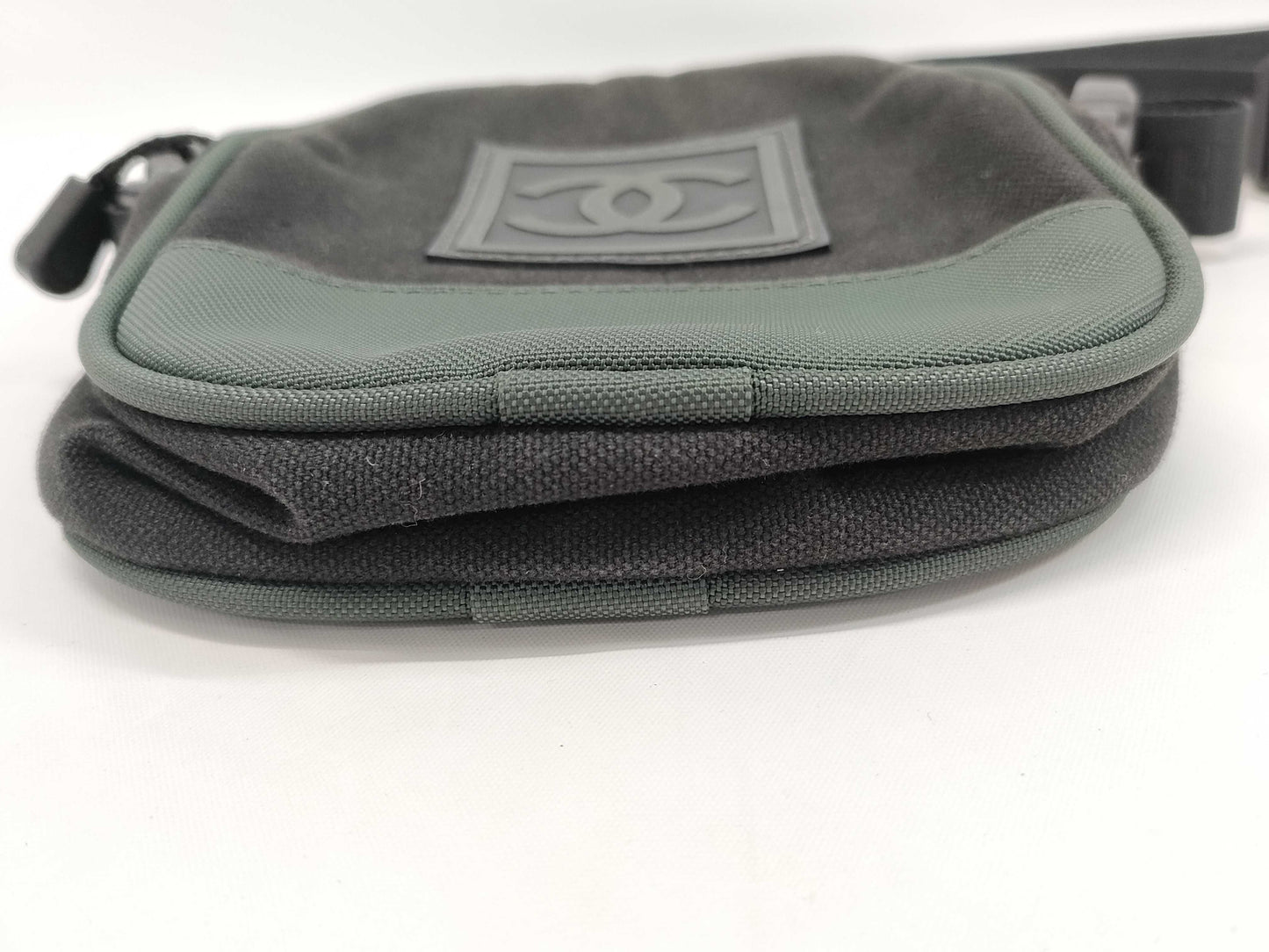CHANEL CHANEL Sport Line Canvas Shoulder Bag 8557503 Black x Green Shoulder Bag