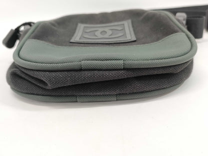CHANEL CHANEL Sport Line Canvas Shoulder Bag 8557503 Black x Green Shoulder Bag