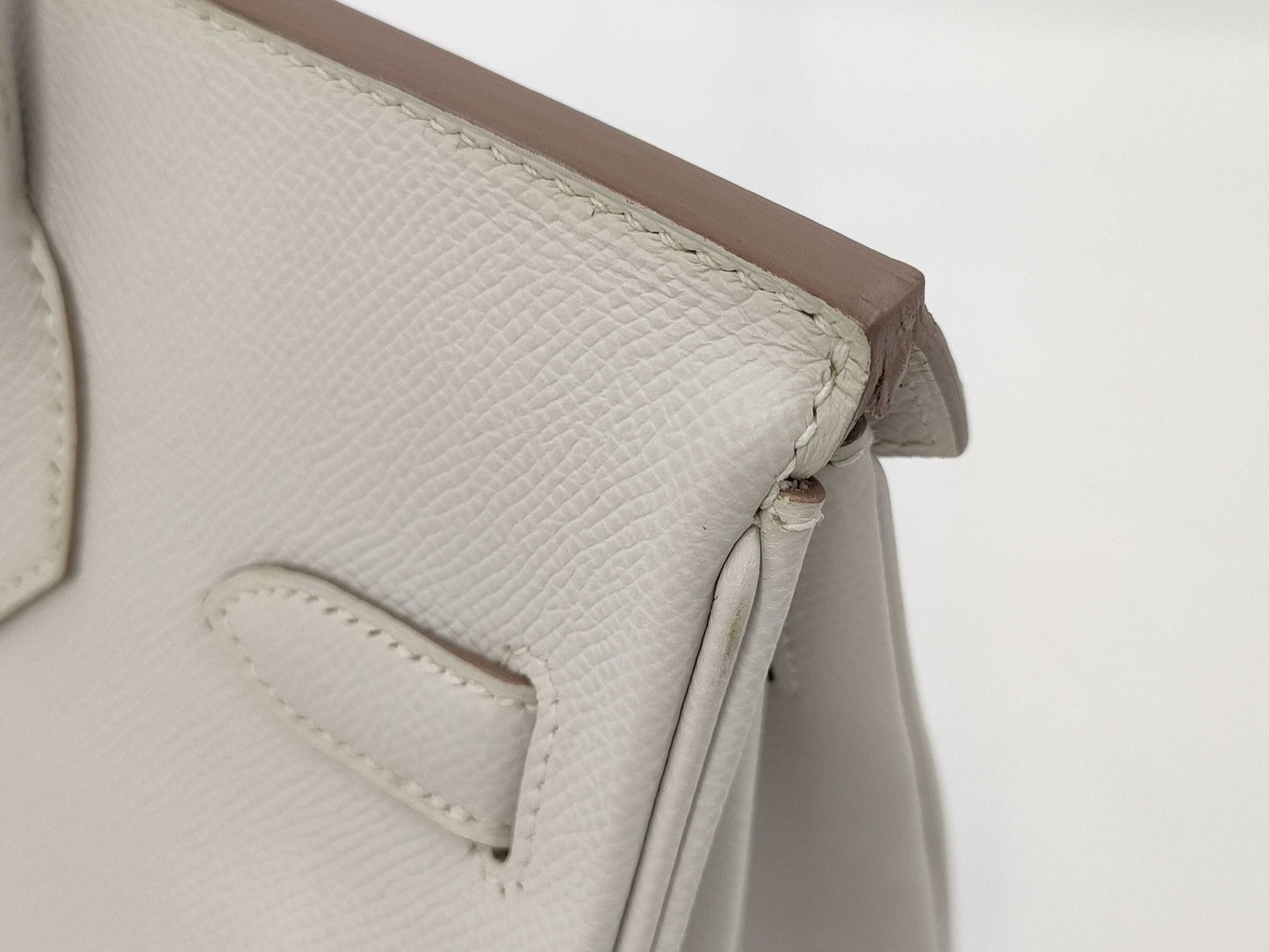 HERMES Birkin 30 Epson Gripere B Stamp Silver Hardware Handbag