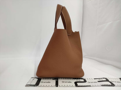 HERMES Picotin MM Taurillon Gold Handbag with G Hardware and K Stamp