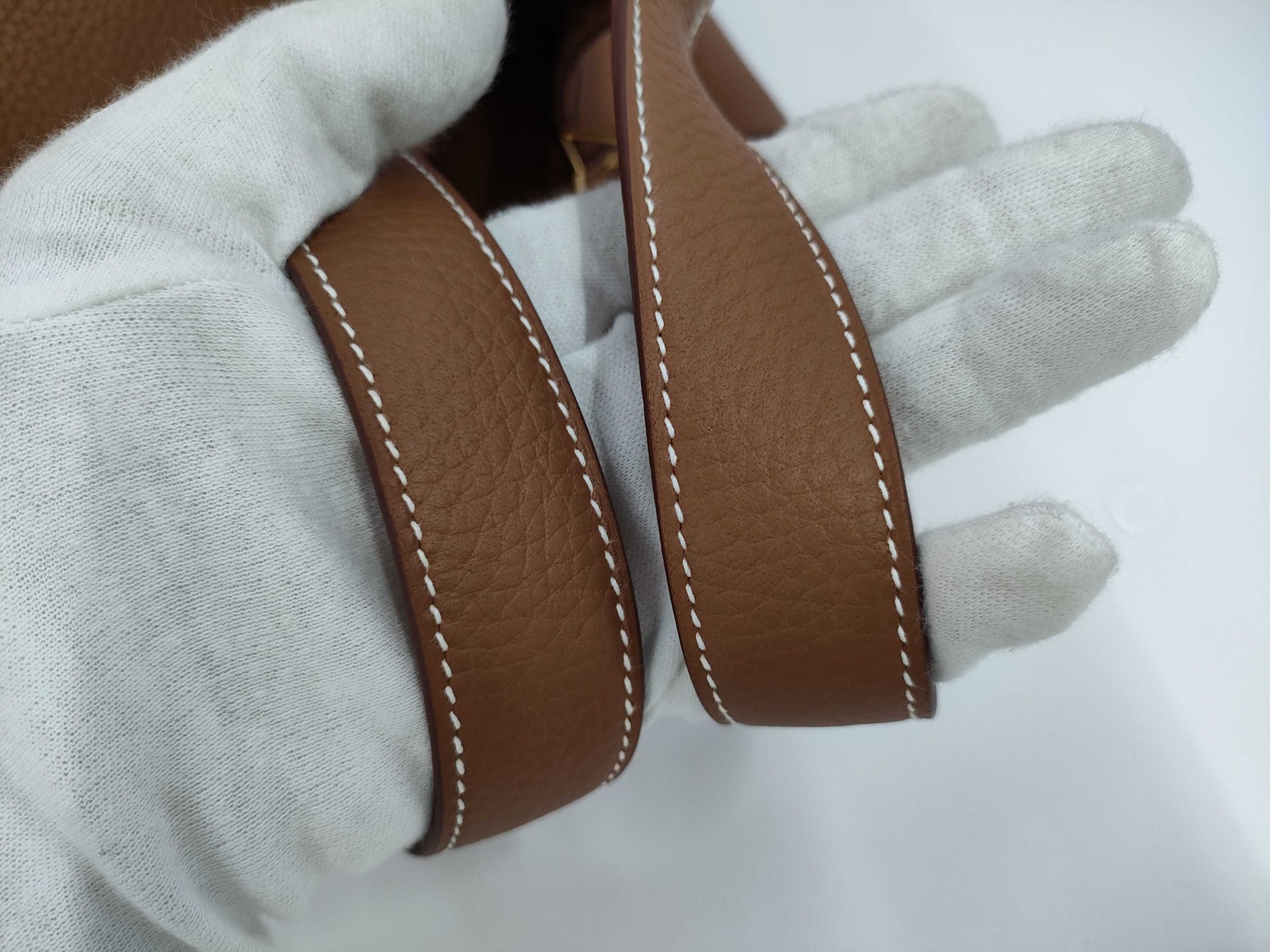 HERMES Picotin MM Taurillon Gold Handbag with G Hardware and K Stamp