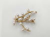 TASAKI Semi-Round Pearl, Diameter 4.4-5.5mm, D0.14ct, 18K Gold, 10.9g, Brooch 