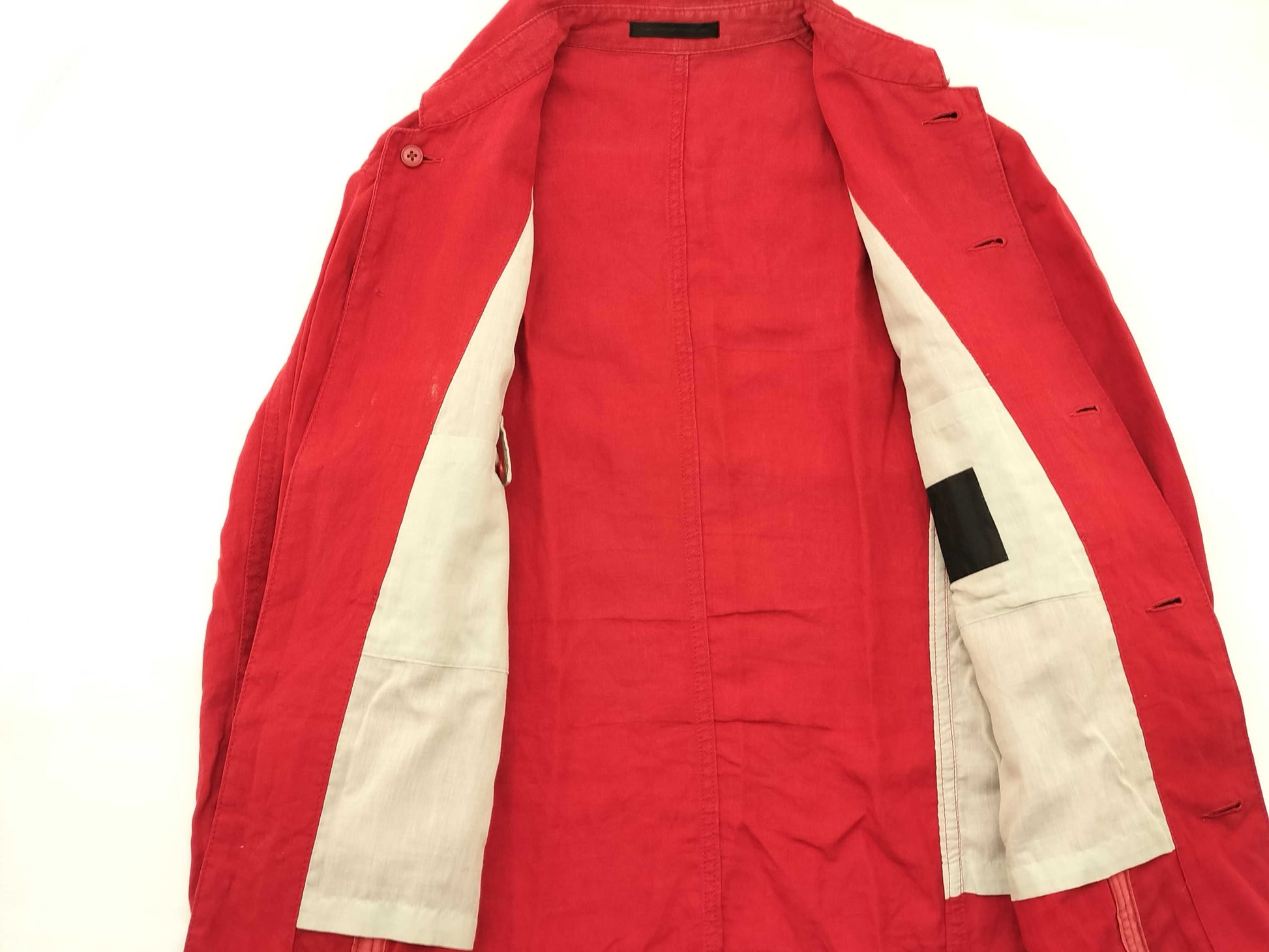 Ys for men Yohji Yamamoto Long Coverall Jacket Red Size 3 Jacket