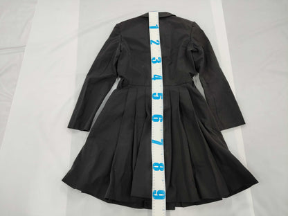 PRADA PRADA Prada Nylon Coat with Belt, Size 38, Black Coat