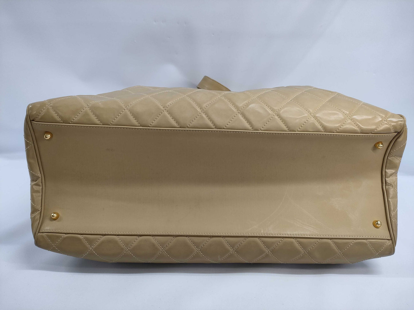 CHANEL Matelasse Supermodel Shoulder Bag Beige Tote Bag