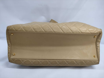 CHANEL Matelasse Supermodel Shoulder Bag Beige Tote Bag