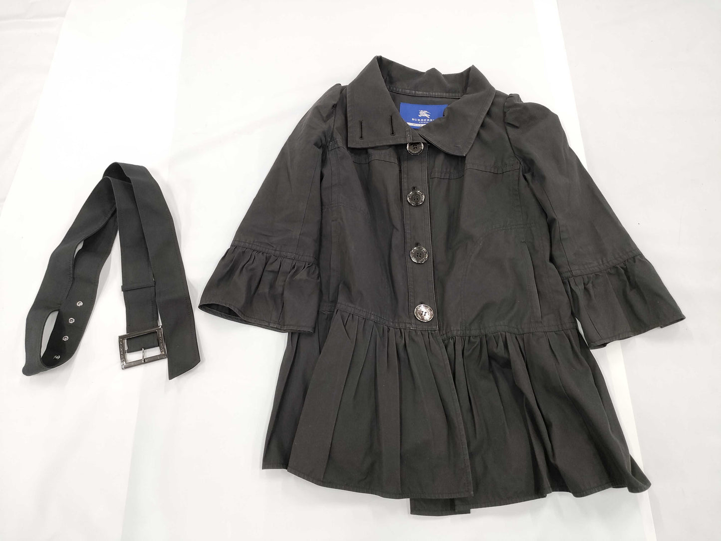 BURBERRY Pleated Coat, Size 38
