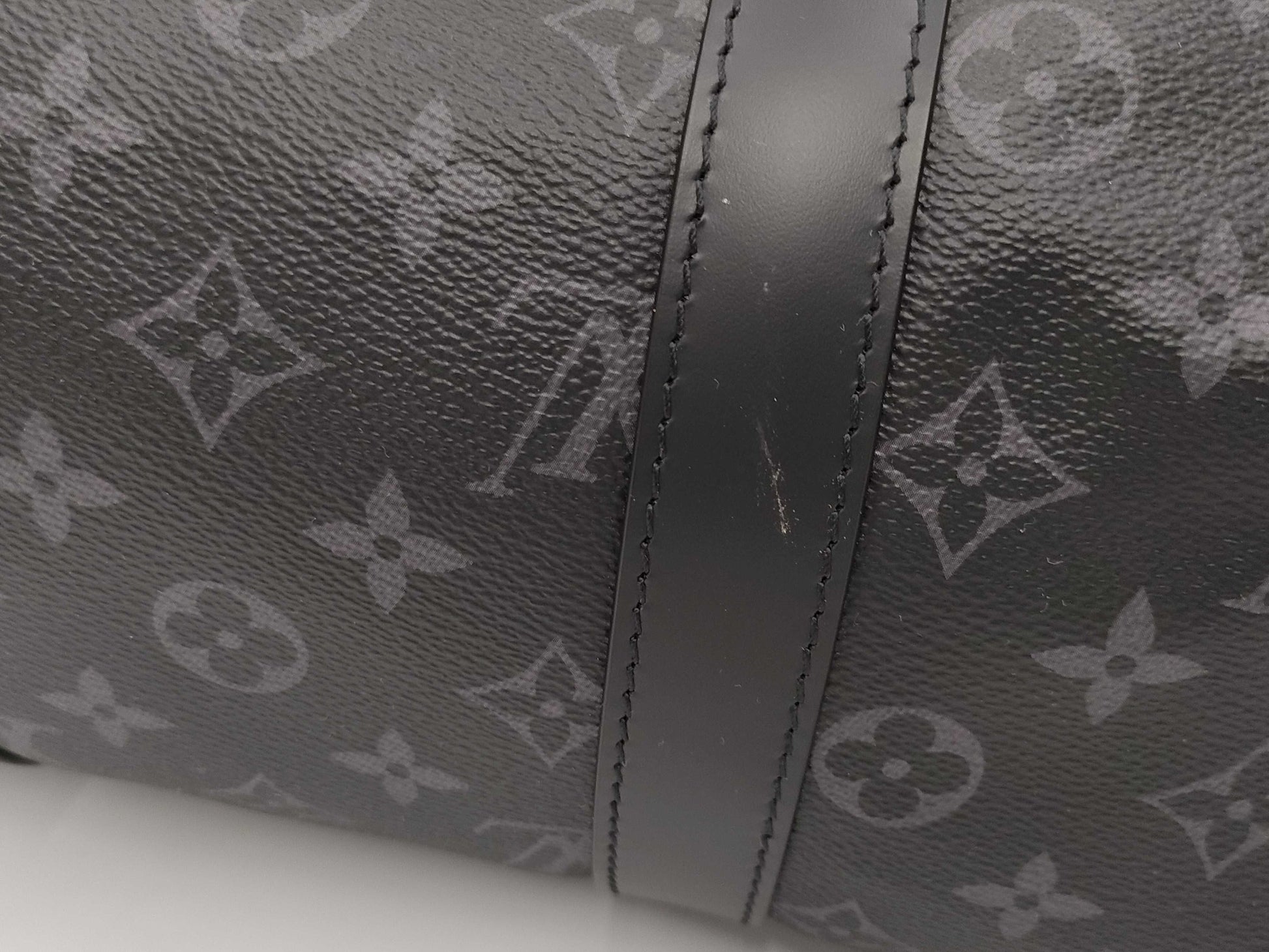 LOUIS VUITTON Monogram Eclipse Keepall Bandouliere 45 M40569 Boston Bag