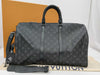 LOUIS VUITTON Monogram Eclipse Keepall Bandouliere 45 M40569 Boston Bag