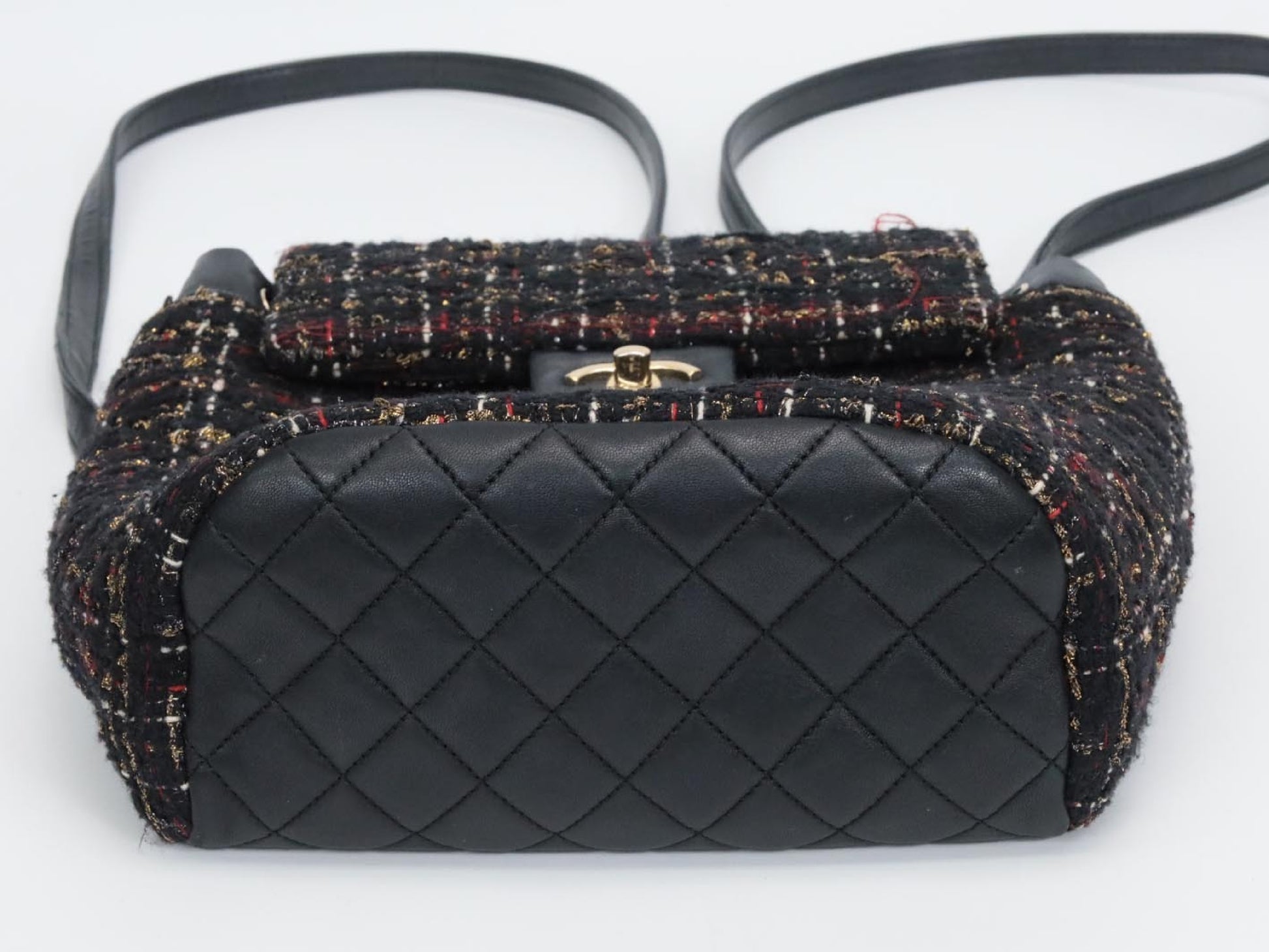 CHANEL Matelasse Tweed Backpack