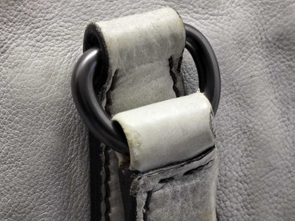 PRADA 2-Way Handbag with Strap, Gray Gradient Leather Handbag