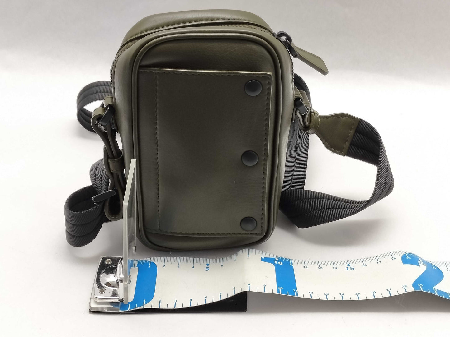 BOTTEGA VENETA Leggero Shoulder Pouch 566214 Leather Khaki Shoulder Bag with Dust Bag