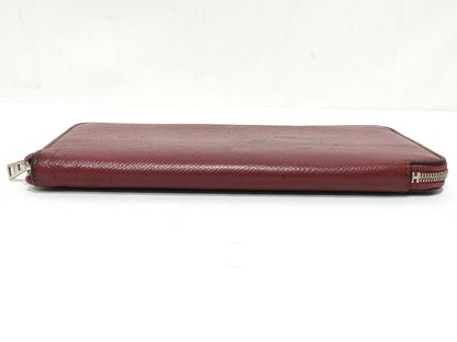 HERMES Azap Long Silk In Long Epson Bordeaux X Stamped Wallet