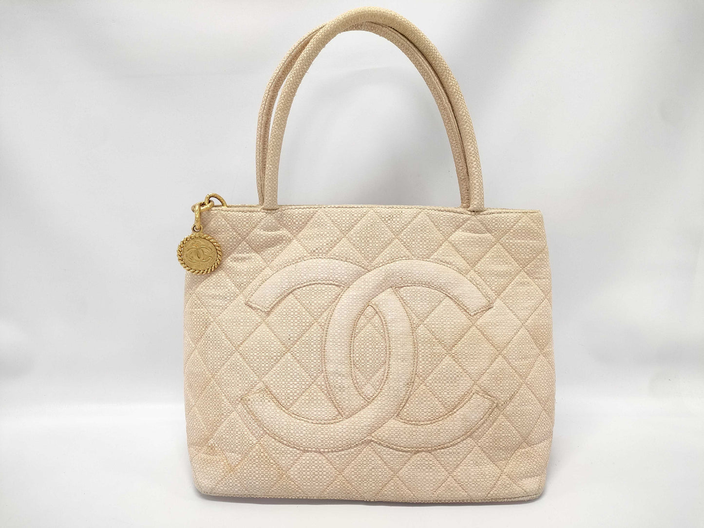 CHANEL Raffia Reissue Tote Bag, Pink