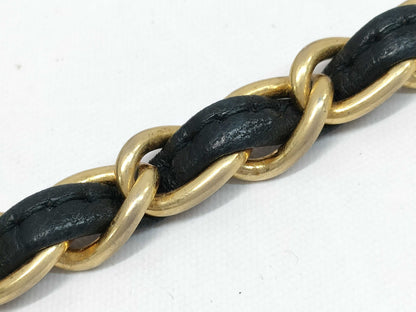 CHANEL Lambskin Matelasse Single Flap Shoulder Bag with Chain, Black, W20cm