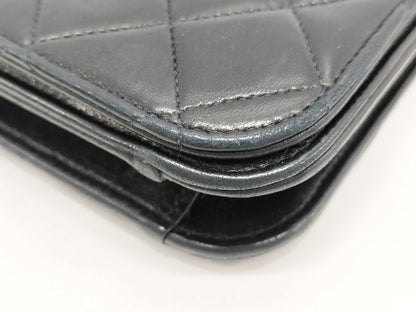 CHANEL Matelasse Black Chain Shoulder Bag