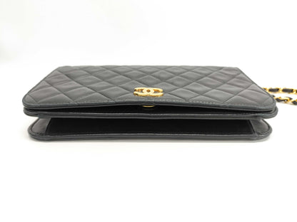 CHANEL Matelasse Black Chain Shoulder Bag