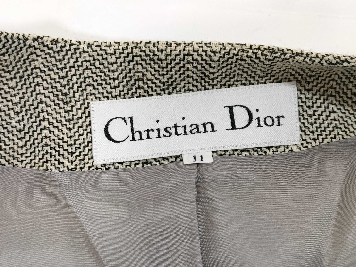 Dior Christian Dior Tweed Set with Gold Buttons and Logo Engraving, Jacket, Skirt, and Other Apparel