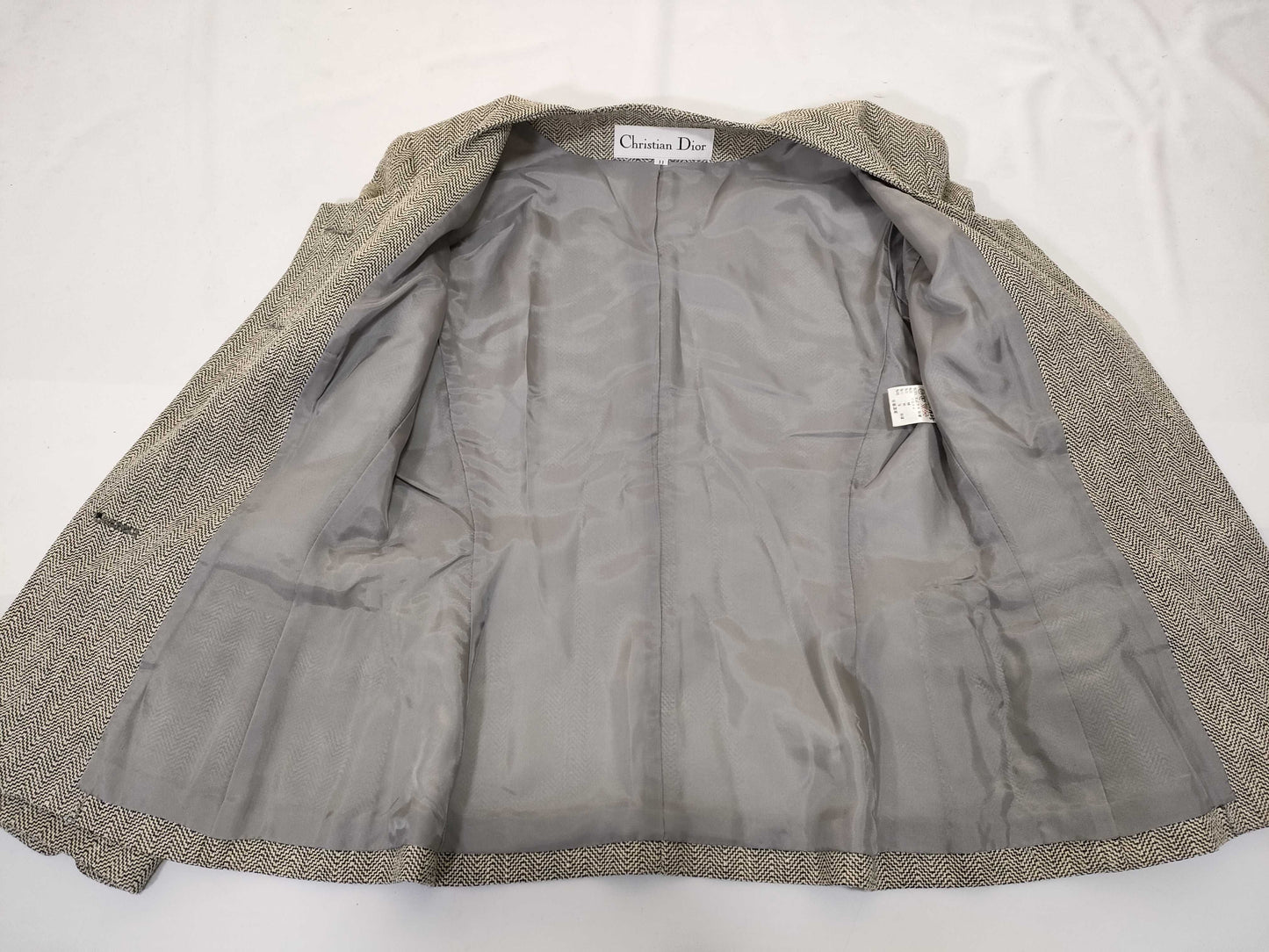 Dior Christian Dior Tweed Set with Gold Buttons and Logo Engraving, Jacket, Skirt, and Other Apparel